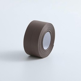 DEVILMAYCARE Tape Caulk Strip Seal for Toliet Bathtub, Sink, Kitchen, Wall Edge, Self Adhesive Corner Liner 126''x1.57'' (Brown)