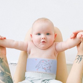 4 Stücke Nabelbruchband Bauchband Truss Gürtel Baumwolle Nabelgürtel Einstellbar Herniengürtel für Infant Neugeborene Kinder Nabelpflege