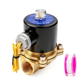 BAOMAIN 1/2" PT Brass Solenoid Valve DC 12V Normally Open Valve