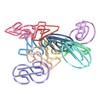 100Pcs Number Shape Paper Clips Funny Cute Rich Colors Bookmark