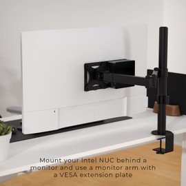 HumanCentric Intel NUC Mounting Bracket VESA Monitor Arm Extension Plate for NUC Mini PC Computer