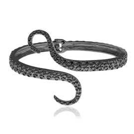 RechicGu Black Vintage Octopus Tentacle Animal Sea Ocean Hinged Open Bracelet Bangle Cuff Scary Horror Goth