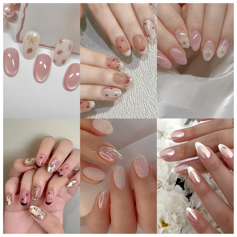 6 Pack (144 pcs) Nail Tips Popular Medium Design, NIUANIUA