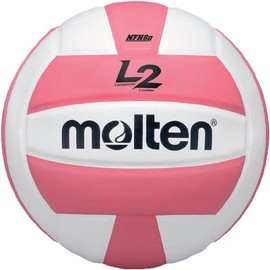 Molten Premium Competition L2 Volleyball, NFHS Approved, Pink/White
