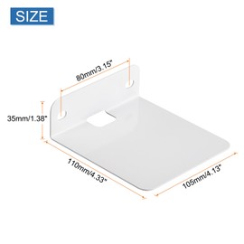 sourcing map Floating Speaker Shelves, Metal Speaker Wall Support Studio Monitor Speaker Bookshelf Stand White Pack of 2