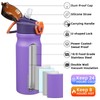 BJPKPK Stainless Steel Insulated Water Bottle With Straw Lid 18oz