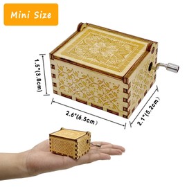 Auduye Music Box You are My Sunshine, Unique Gifts for Mom/Daughter/Wife, Wooden Hand Crank Vintage Colorful Musical Boxes for Birthday/Anniversary/Christmas/Valentines Day/Mothers Day