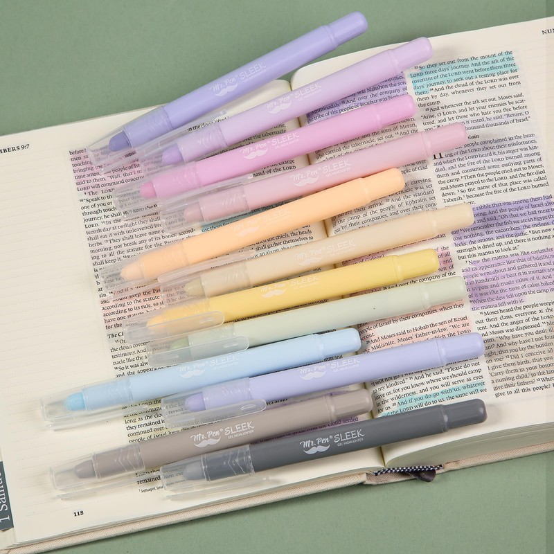 Mr. Pen- Gel Highlighters, 14 Pack, Ethereal Pastel Colors, Bible