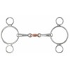 Shires Equestrian Two Ring Copper Lozenge Gag Bit 6" Steel
