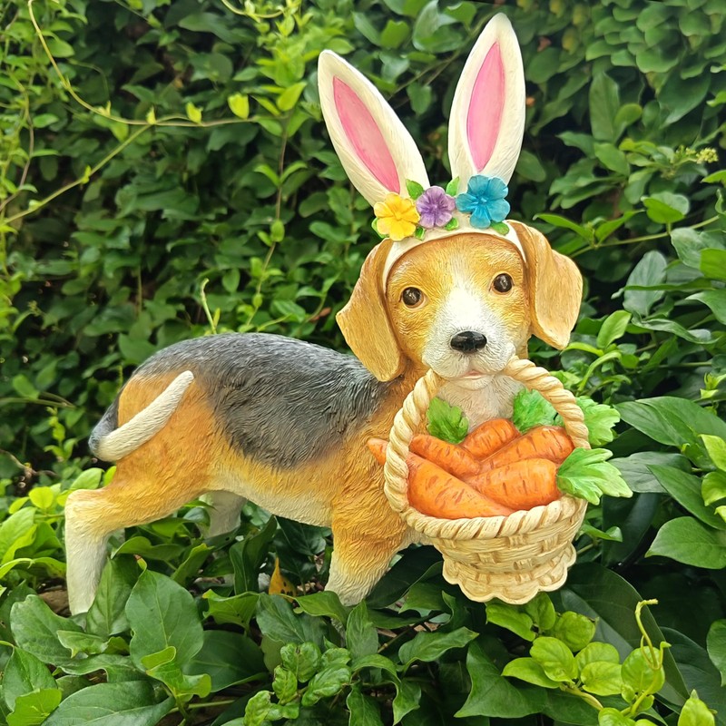 Cynkeyee Dog Garden Statue Decoration - Cute Puppy Beagle Statues