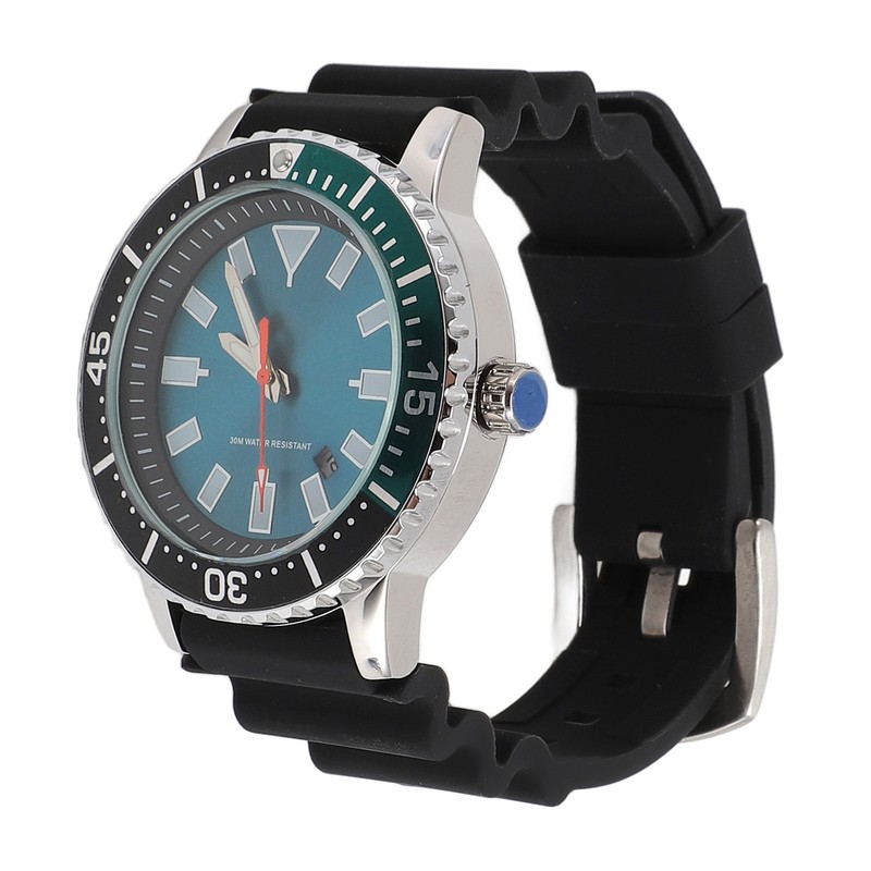Rotating Bezel Watch Luminescent Automatic Date Analog Display Calendar Waterproof