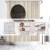seteuret Black and Beige Boho Shower Curtain - Abstract Geometric
