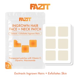 FAZIT Ingrown Hair Treatment Patch - Facial Hair Removal Pads for Beard Area