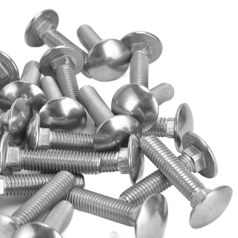 30Pcs M8x1.25 Screw Bolt A2 Stainless Steel Cup Square Coarse