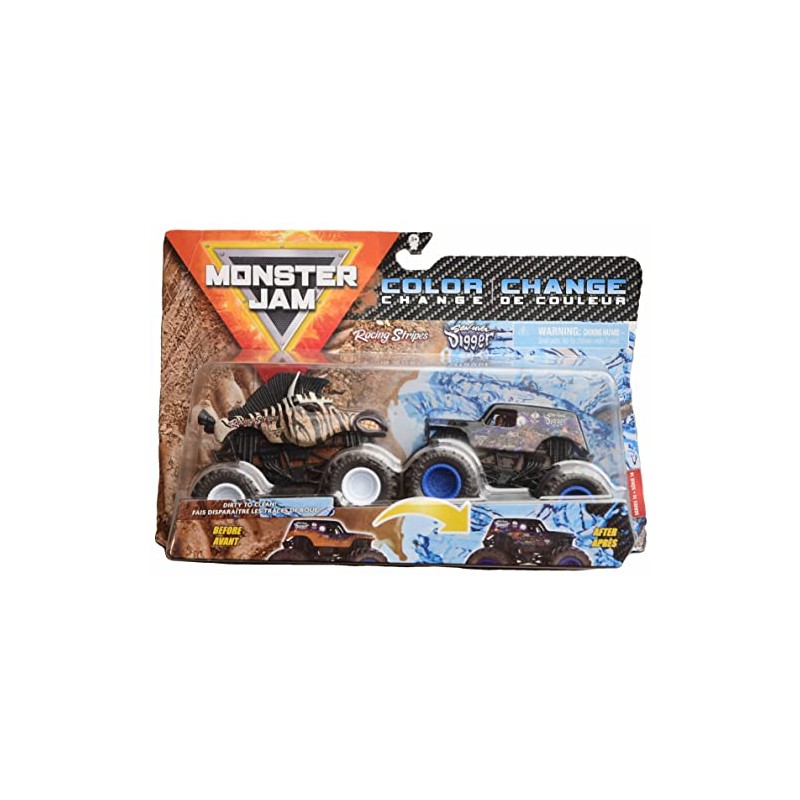 Hot Wheels Monster-Jam Racing Stripes VS Son Uva Digger -