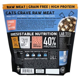 Nature's Diet Ultimate Raw® Cat Kibble with Freeze-Dried Raw Whitefish, Duck Liver, Bone Broth, Herring & Superfoods