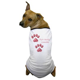CafePress Purr Fectly Loveable Dog T Shirt Dog T-Shirt, Pet Clothing, Funny Dog Costume