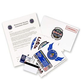 ThinkGeek Resident Evil Exclusive BSAA New Hire Kit | Includes 11 Adhesive Decals & 1 I.D. Badge