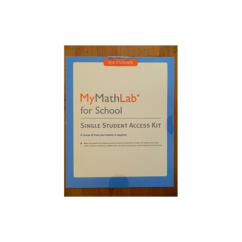 MyMathLab Access Card for School (1-year Access), 1/e