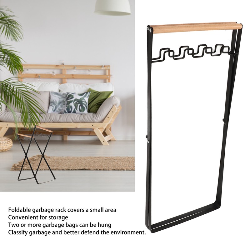 Trash Bag Holder Stand Folding Rust Resistance Plastic Recycling Bag
