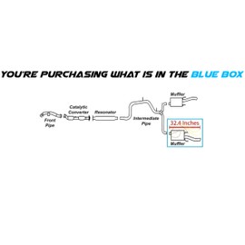 Exhaust Left Passenger Side Muffler Compatible for 2006-2011 Chevy Impala 3.9L | 06-09 Chevy Impala 5.3L | Stainless Steel | Northeastern Exhaust | Free Clamp Included | Direct Fit