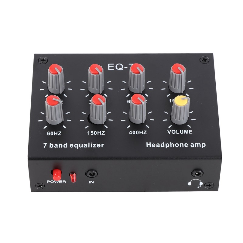 7 Band Sound Equalizer 12dB High Bass Adjustment Dual Channel