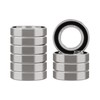 XIKE 10 Pcs 6802-2RS Bearings 15x24x5mm, Double Rubber Seals and