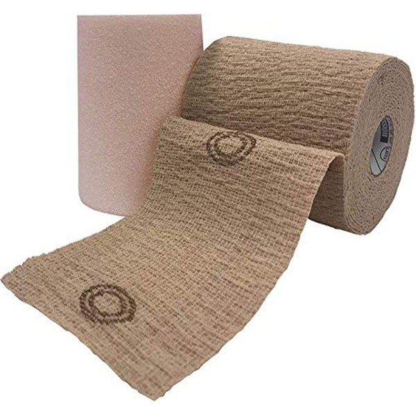 Andover 8840UBC-TN Coflex UBC Two Layer Unna Boot Kit, 4" x 18' Foam Dressing with Calamine (1), 4" x 21' Cohesive Bandage (2), Latex Free, Box of 8