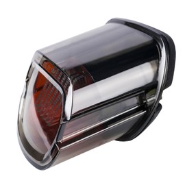 USOHAWLK LED Brake Tail Light with 3D Sequential Turn Signals for Motorcycle Fit for Sportster Dyna Low Rider Electra Glide Road King Softail, Smoke