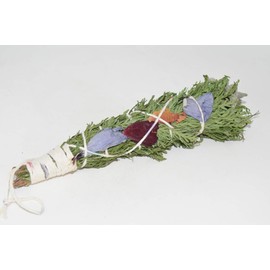 Nature's Enlightenment XL Rosemary, Cedar, White Sage, Flowers Luxury Smudge Bundle- Incense Bundle