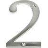 Distinctions by Hillman 843322 4-Inch Brushed Nickel Flush-Mount House Number 2