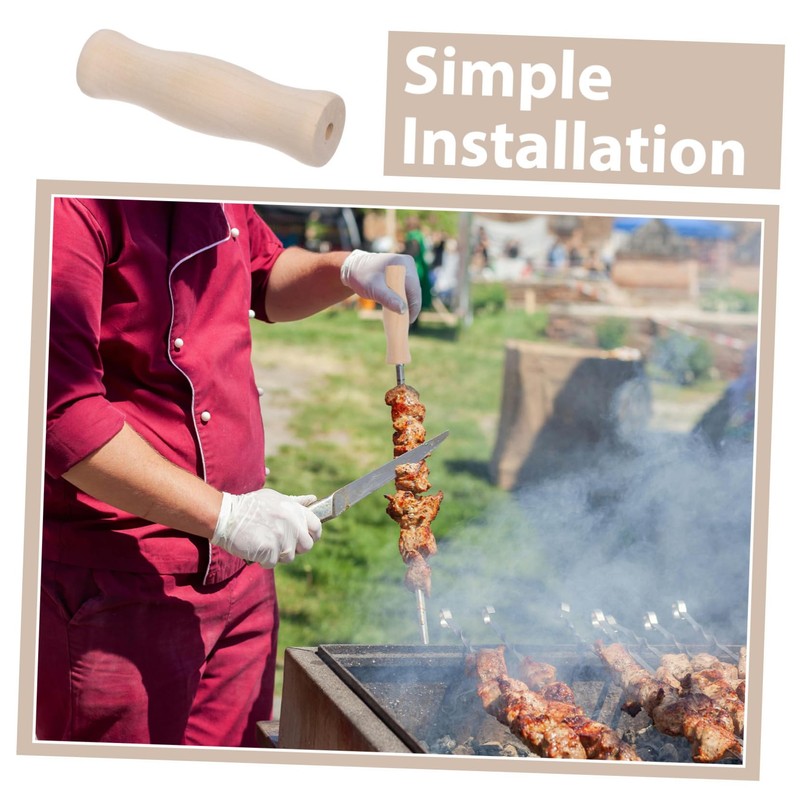 VICASKY 4pcs Solid BBQ Handle Replacement Ergonomic Grip for Grill