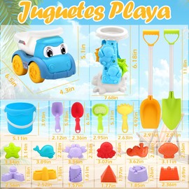 Jasonwell Juguetes para Alberca Niños - Arenero para Niños 20 Piezas Caja con Bolsa de Malla Mejor Regalos Cumpleaños en para Niños Niñas de 4 5 6 7 8 Juguetes Playa Juguetes para Alberca Pool Toys