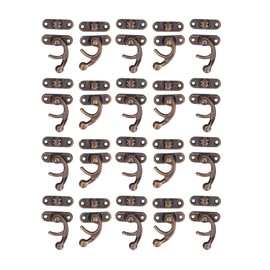 Garosa Juego de 20 Ganchos de Pestillo Antiguo de Aleación de Aluminio gancho de cerrojo de Brazo Oscilante Cerrojo de Cuerno Hebilla de Pestillo Derecho para Joyero Hardware de Equipaje