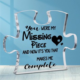 prinfantasy Gifts for Grandma Mother's Day Gift Ideas Thank You Important Piece of my Life Jigsaw Puzzle Shaped Leopard Print Decorative Hanging Plaque Sign Friendship Gift for Her GBGY0170