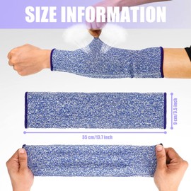 Chuarry 3 Pairs Cut Resistant Arm Protectors for Thin Skin and Bruising Level 5 Arm Protective Sleeves for Men Women (Gray, Pink, Blue)