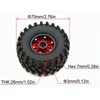 TxxRcss Brass & Aluminum 1.3 Beadlock Wheel Tires Set for