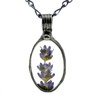 Lavender Necklace for Women, Purple Wildflower Pendant, Real Pressed Flower