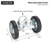 SANKINS 6" Rolling Gate Wheel Carrier Heavy Duty for Driveway