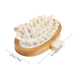 FOMIYES 2pcs Wooden Air Bag Massager Bath Brush Body Brush Massager for Skin Care