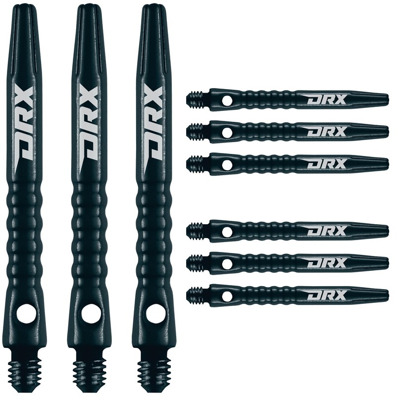RED DRAGON Hip-Grip Medium Black Aluminium Dart Shafts (Shaft) -
