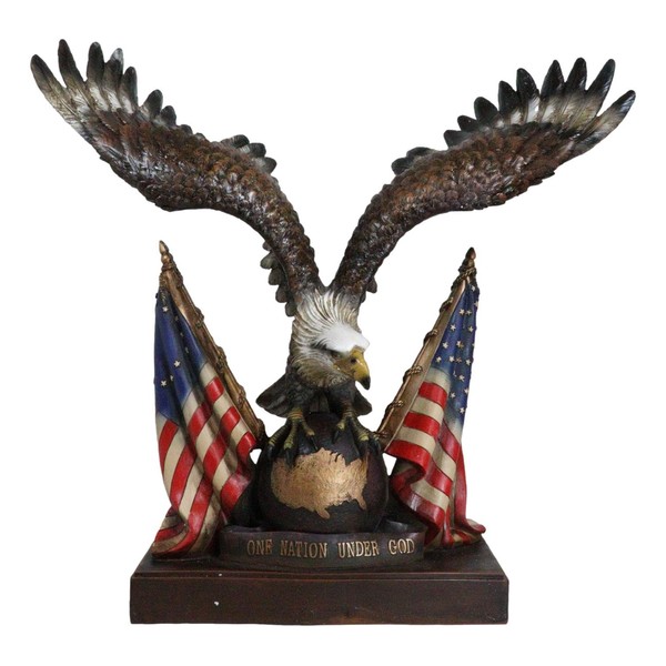 Ebros Gift Large 20" Tall Patriotic Wings of Glory Bald