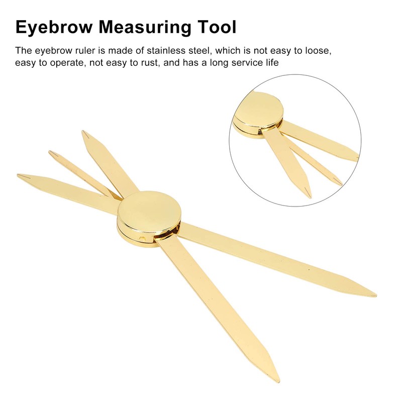 Compass Eyebrow Ruler for Microblading Adjustable Accurate Positioning Stainless Steel