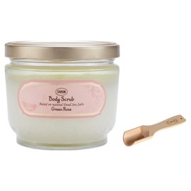 사봉 바디스크럽 그린로즈 + 우드스푼 세트 Sabon Body Scrub Green Rose + Wooden Spoon Set