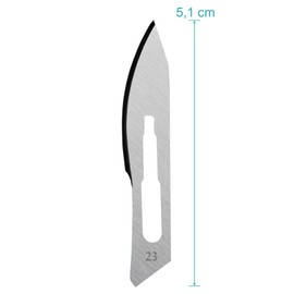 May Scalpel Blades Figure 23 for Scalpel Holder No. 4 Replacement Blades Sterile Packed with Blade Puller Pack of 50