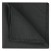 Elerevyo Men's Cotton Classic Handkerchief Plain Pocket Square, black