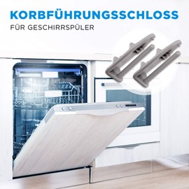 VIOKS Set of 2 Replacement Rail Stops for Acelik Beko 1880580400 Bauknecht Whirlpool 481246279981 Rear Stopper for Dishwasher