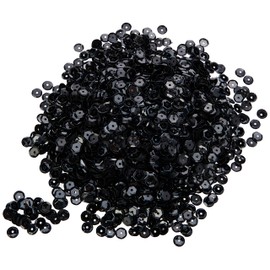 Efco Sequins Round Cupped ø 6 mm 40 g / ~ 4.000 pcs. Black Opaque