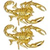 2 Pack Scorpion Sticker Car Decals 3D Funny Cool Metal
