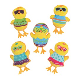 Fun Express Easter Stuffed Chicks - Adorable Plush Toys for Easter Celebrations, Party Favors, Egg Hunts, and Spring Events - 50-Piece
